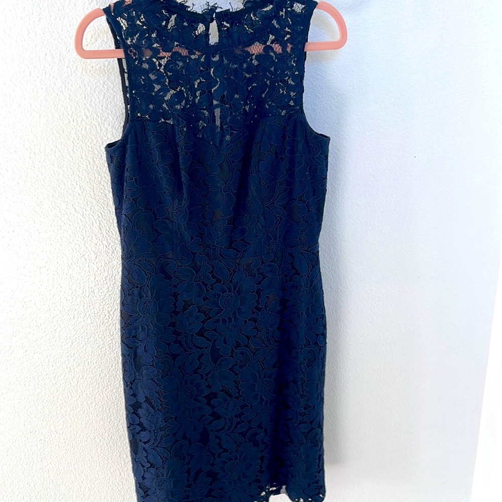 ELIZA J lace sleeveless dress , navy size 4